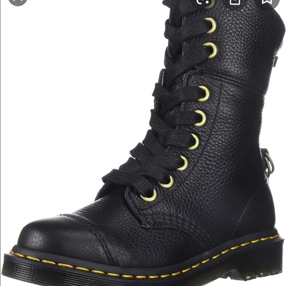 Dr MARTENS ALMILITA Black Leather Boots Size : 10 - Picture 11 of 15